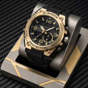 premium g shock style analog digital men’s watch – luxury gold & black sports design