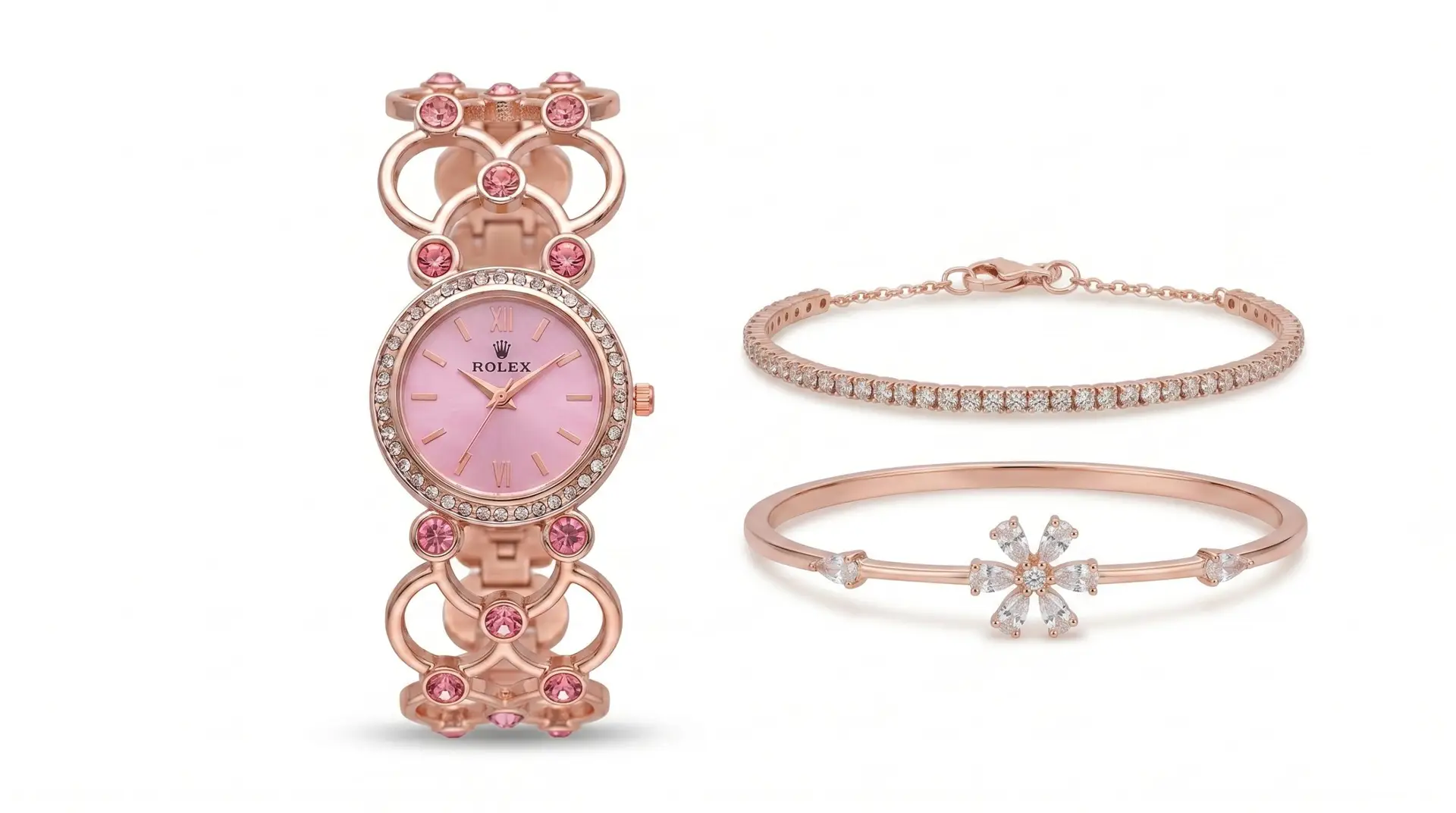 ladies combo set 💕 watch with bracelet ladies combo set 💕 watch with bracelet
